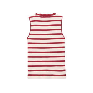 Mint Velvet Red Stripe Scallop Trim Vest